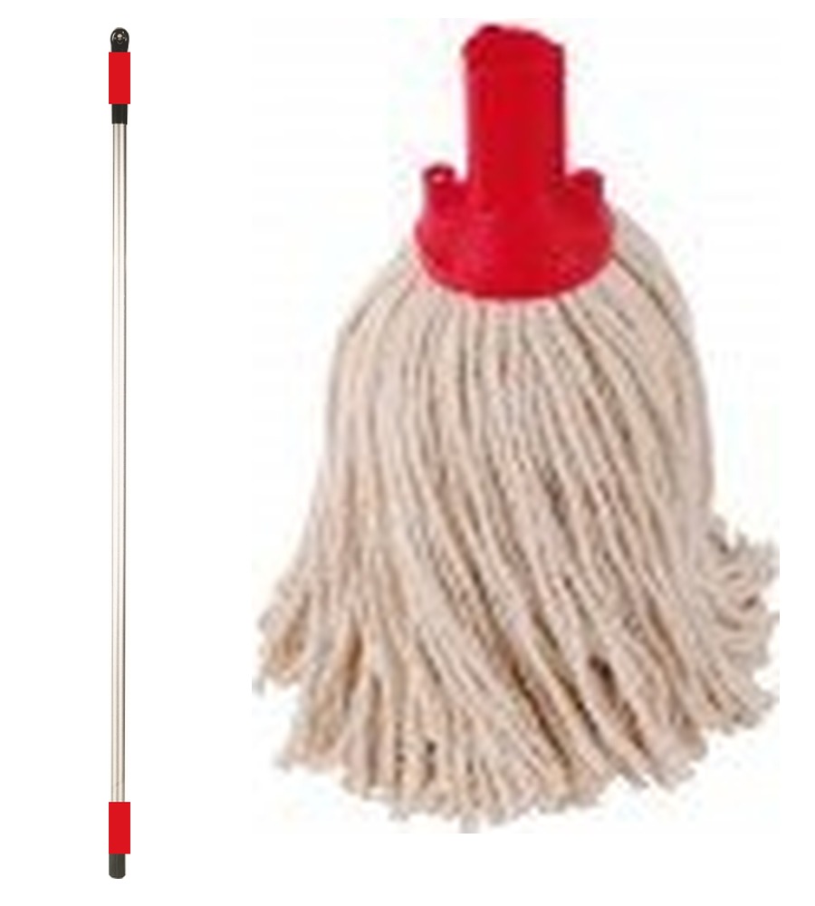 Exel Mop Starter Set - Red, 200g Head and Handle