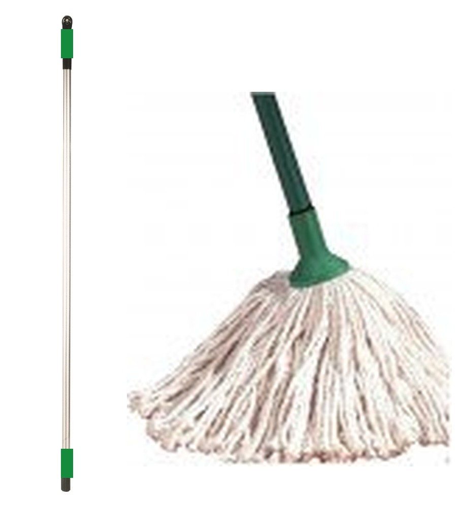 Exel Mop Starter Set - Green, 200g Head and Handle
