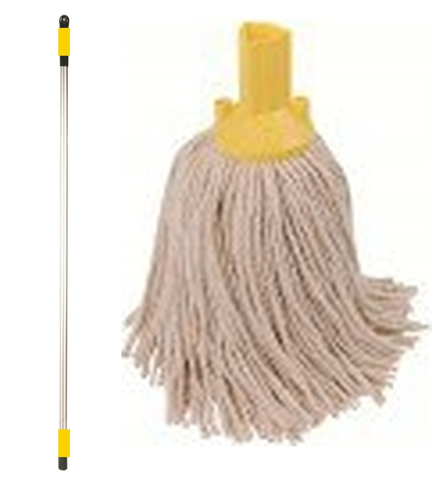 Exel Mop Starter Set - Yellow, 200g Head and Handle
