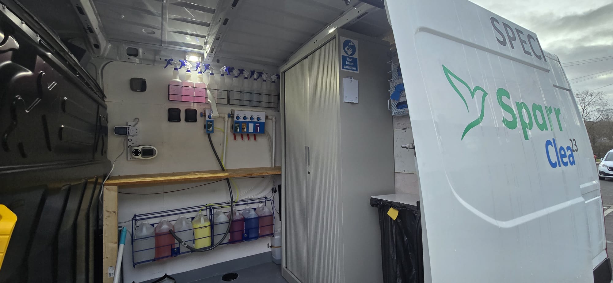 Biohazard cleaning van – specialist PPE, odour control equipment and tools for trauma and biohazard cleaning